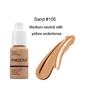 Phoera full coverage 105 Sand foundation